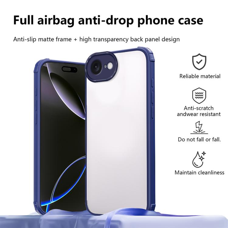 For iPhone 17e / 16e Four Corners Shield Shockproof TPU Hybrid PC Phone Case