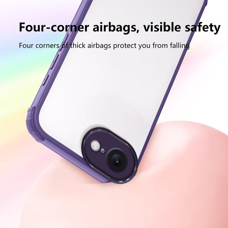 For iPhone 17e / 16e Four Corners Shield Shockproof TPU Hybrid PC Phone Case