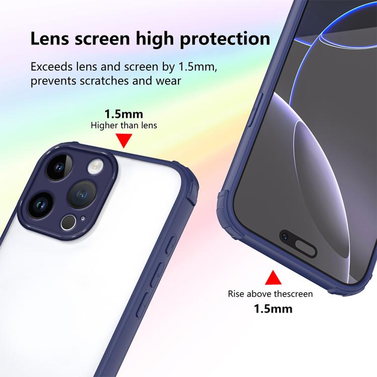 For iPhone 14 Pro Max Four Corners Shield Shockproof TPU Hybrid PC Phone Case