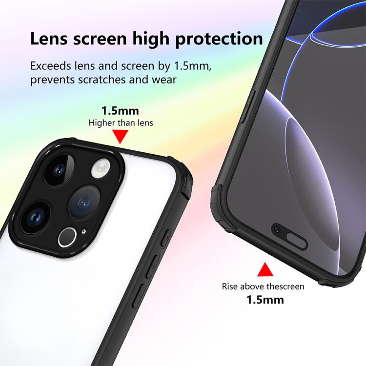 For iPhone 14 Pro Four Corners Shield Shockproof TPU Hybrid PC Phone Case