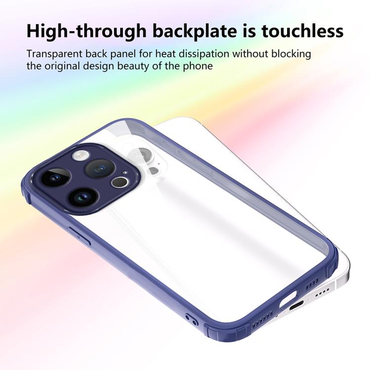 For iPhone 14 Pro Four Corners Shield Shockproof TPU Hybrid PC Phone Case