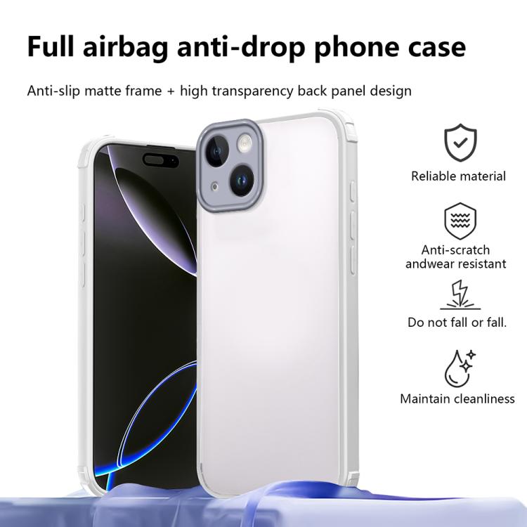 For iPhone 14 Plus Four Corners Shield Shockproof TPU Hybrid PC Phone Case