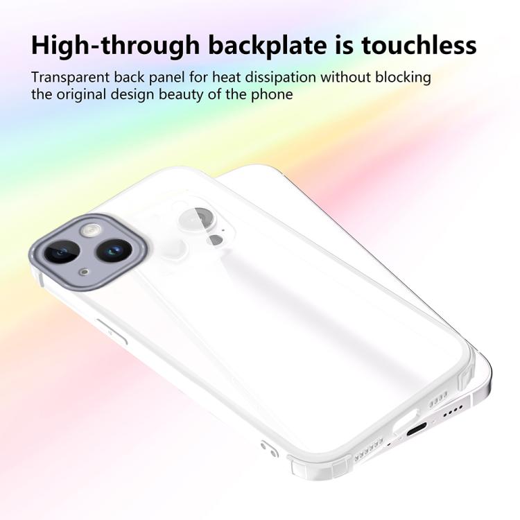 For iPhone 14 Plus Four Corners Shield Shockproof TPU Hybrid PC Phone Case