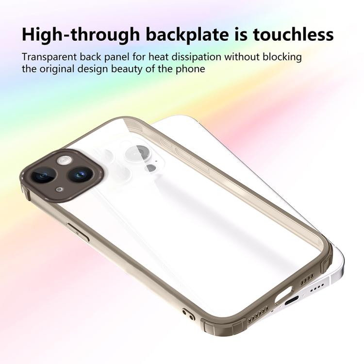 For iPhone 14 Plus Four Corners Shield Shockproof TPU Hybrid PC Phone Case