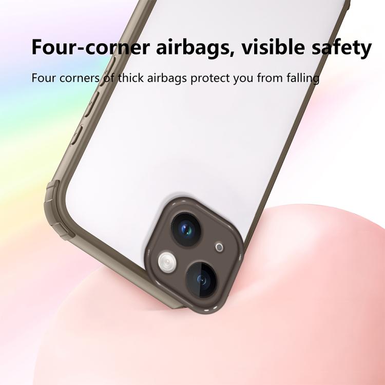 For iPhone 14 Plus Four Corners Shield Shockproof TPU Hybrid PC Phone Case