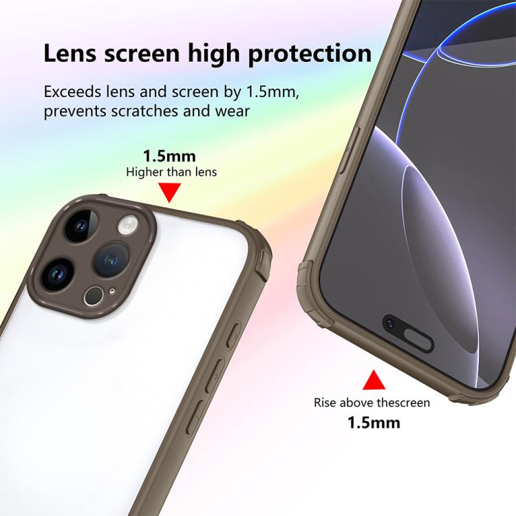 For iPhone 13 Pro Max Four Corners Shield Shockproof TPU Hybrid PC Phone Case
