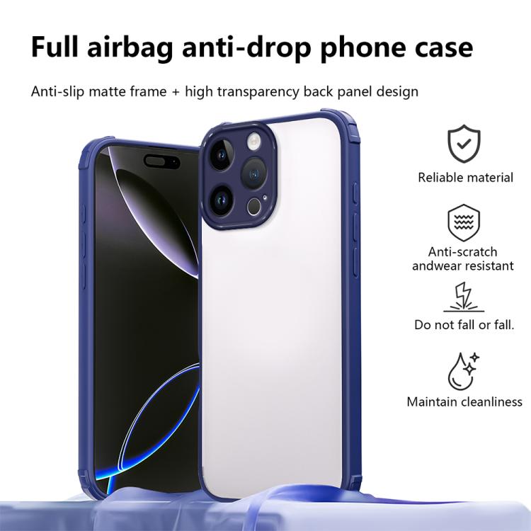 For iPhone 13 Pro Max Four Corners Shield Shockproof TPU Hybrid PC Phone Case
