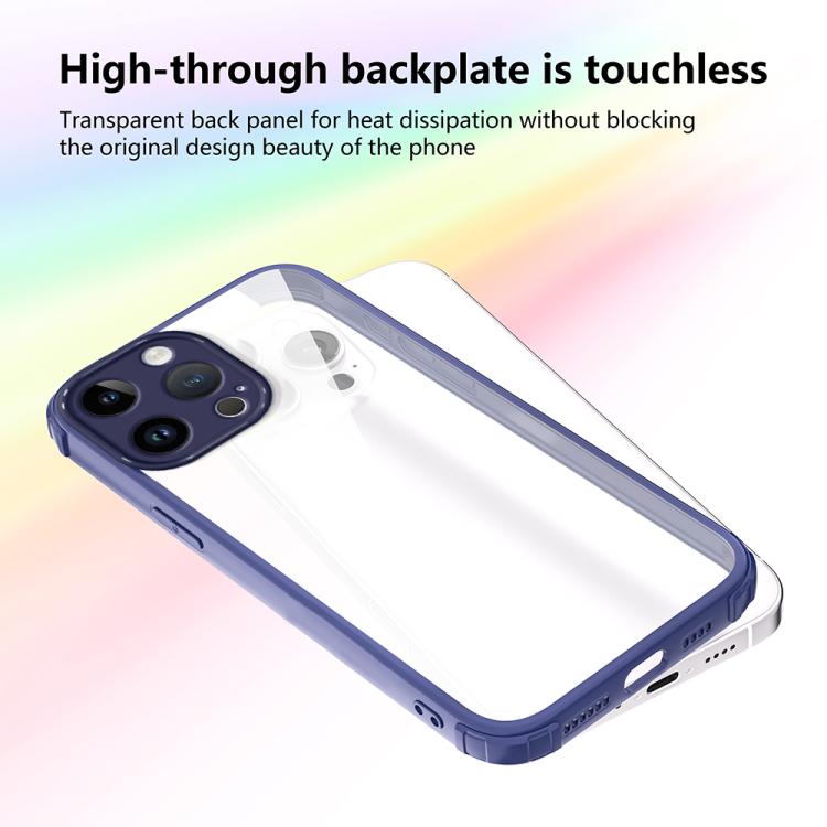 For iPhone 13 Pro Max Four Corners Shield Shockproof TPU Hybrid PC Phone Case