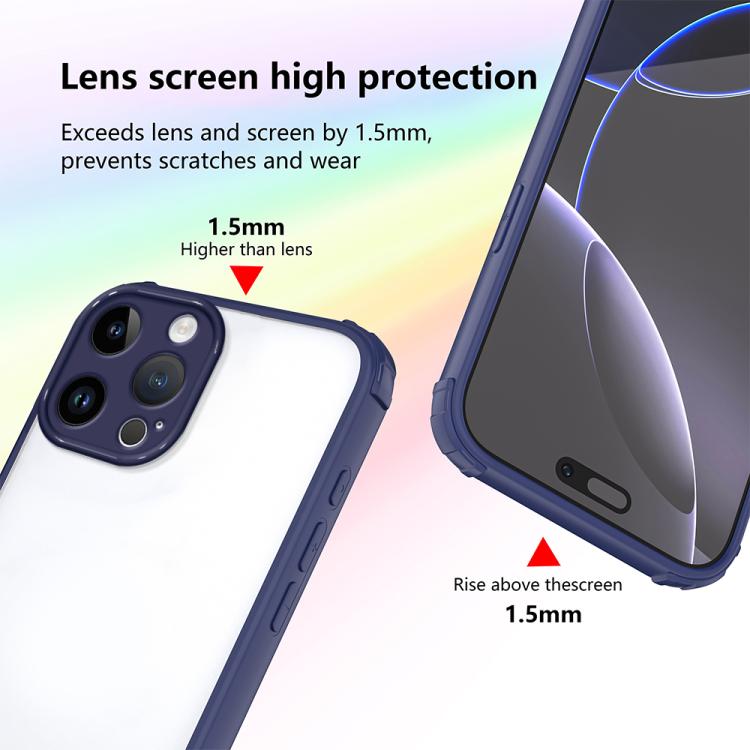 For iPhone 13 Pro Max Four Corners Shield Shockproof TPU Hybrid PC Phone Case