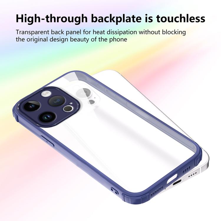 For iPhone 13 Pro Four Corners Shield Shockproof TPU Hybrid PC Phone Case