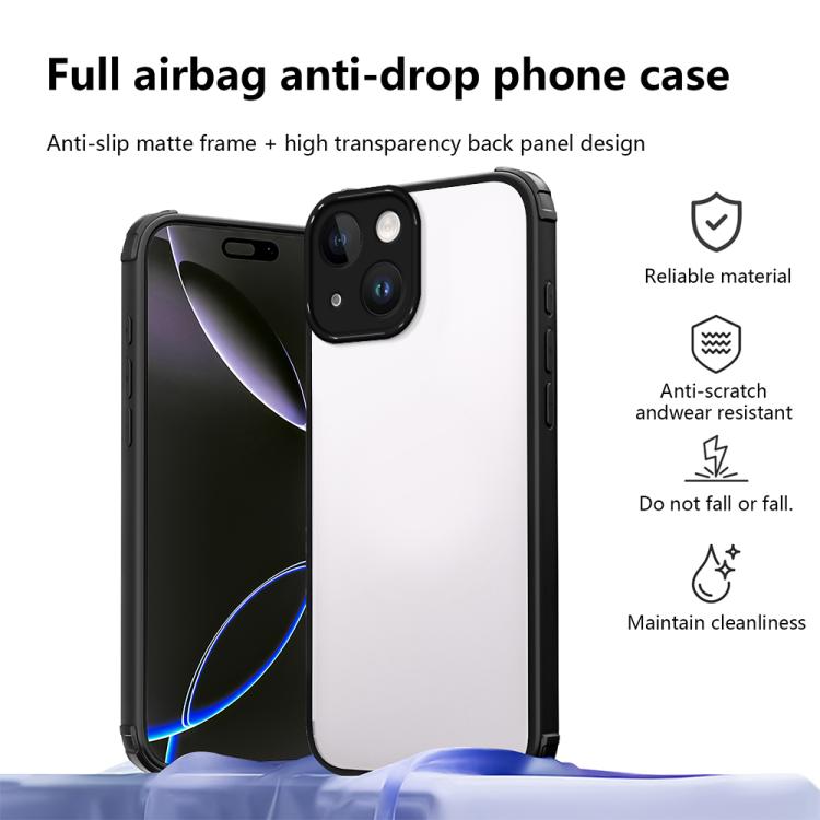 For iPhone 13 Four Corners Shield Shockproof TPU Hybrid PC Phone Case