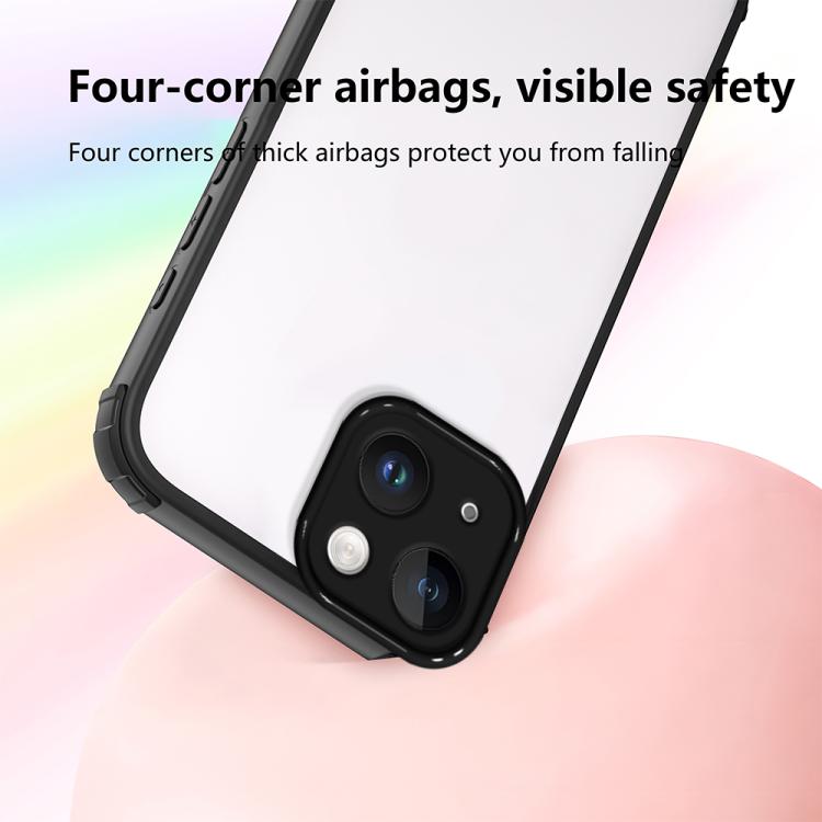 For iPhone 13 Four Corners Shield Shockproof TPU Hybrid PC Phone Case
