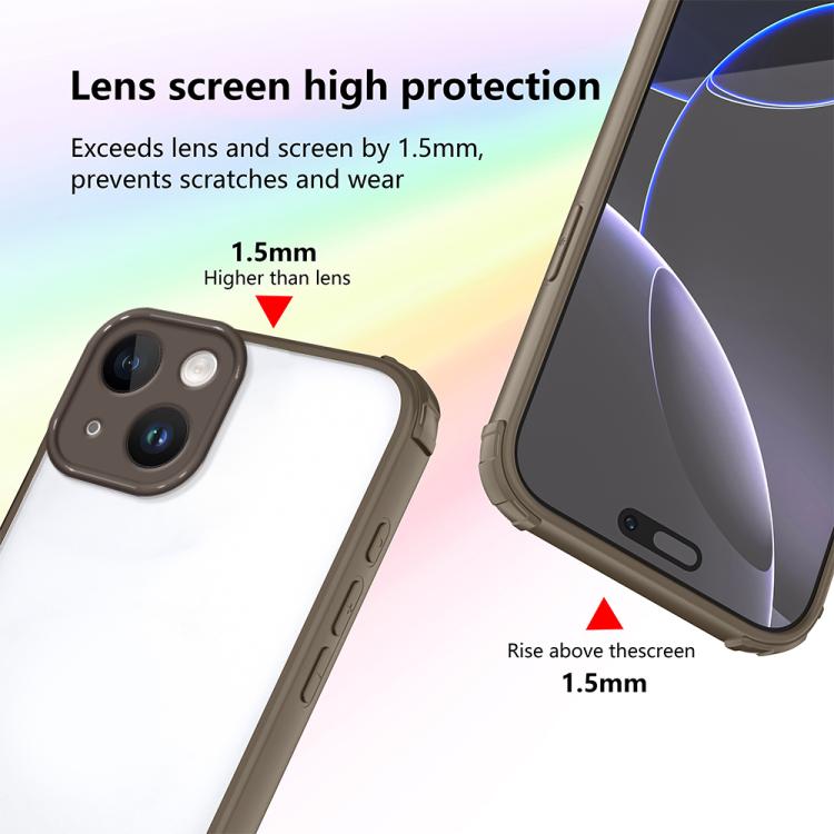 For iPhone 13 Four Corners Shield Shockproof TPU Hybrid PC Phone Case