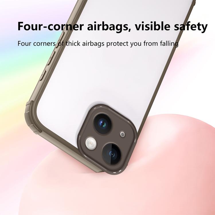 For iPhone 13 Four Corners Shield Shockproof TPU Hybrid PC Phone Case