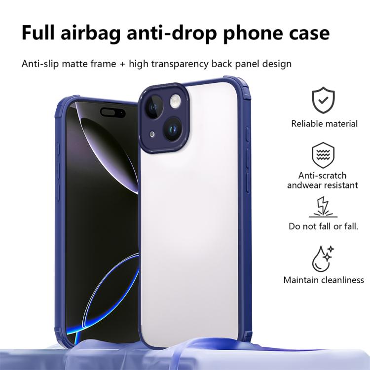 For iPhone 13 Four Corners Shield Shockproof TPU Hybrid PC Phone Case