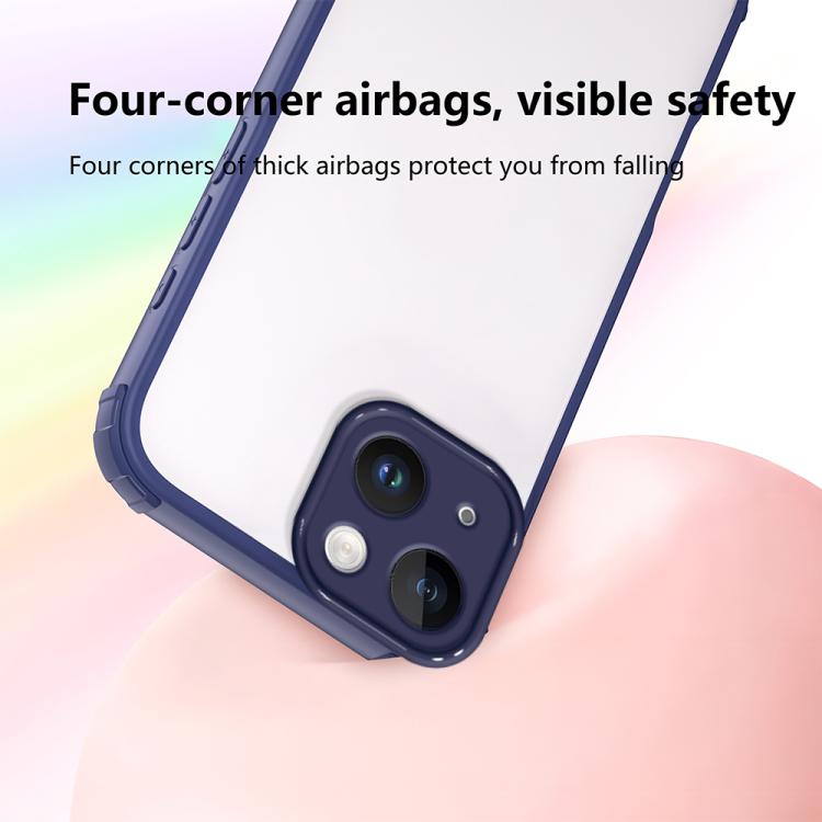 For iPhone 13 Four Corners Shield Shockproof TPU Hybrid PC Phone Case