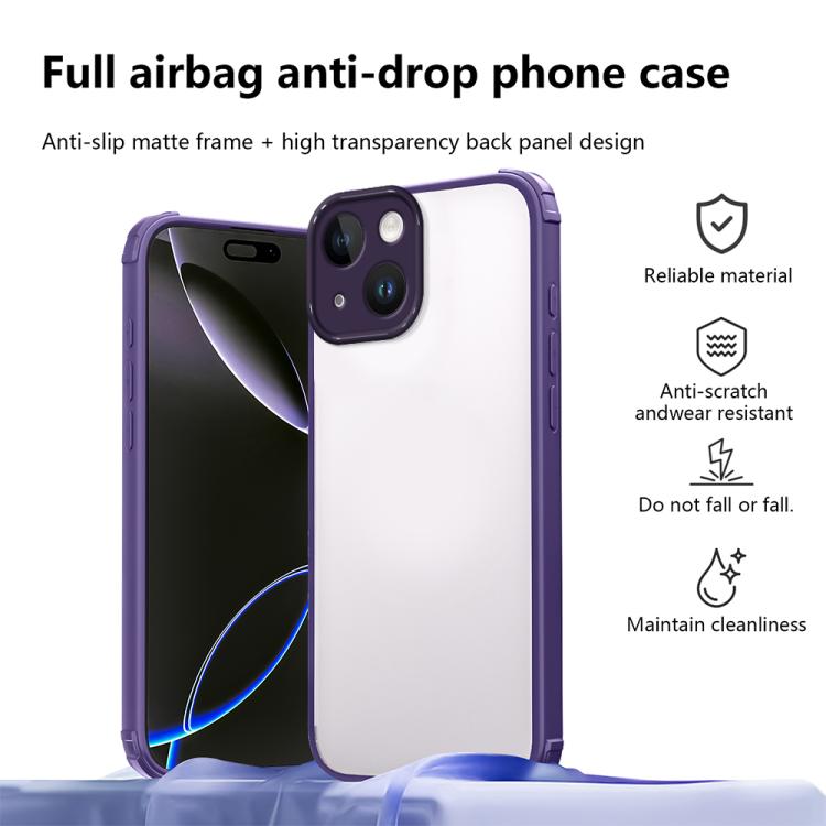 For iPhone 13 Four Corners Shield Shockproof TPU Hybrid PC Phone Case