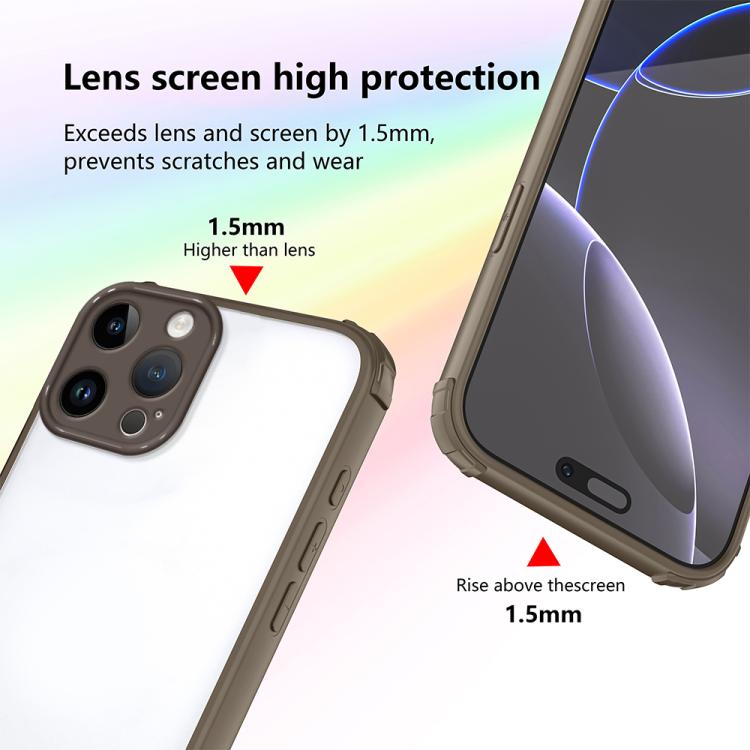 For iPhone 12 Pro Max Four Corners Shield Shockproof TPU Hybrid PC Phone Case