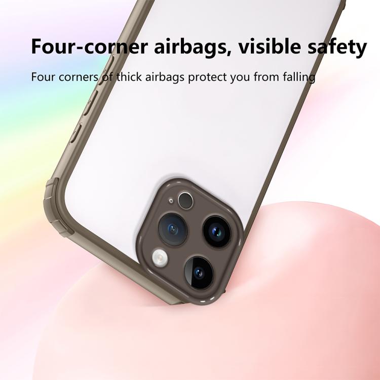 For iPhone 12 Pro Max Four Corners Shield Shockproof TPU Hybrid PC Phone Case