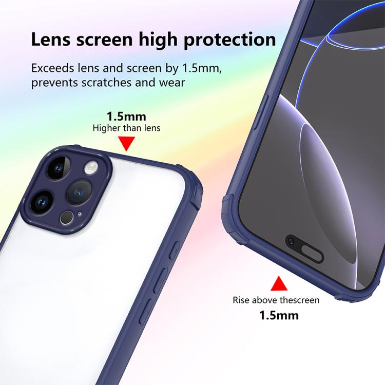 For iPhone 12 Pro Max Four Corners Shield Shockproof TPU Hybrid PC Phone Case