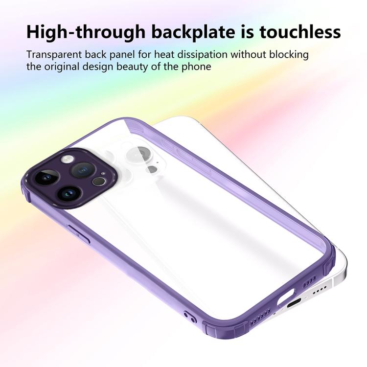 For iPhone 12 Pro Max Four Corners Shield Shockproof TPU Hybrid PC Phone Case
