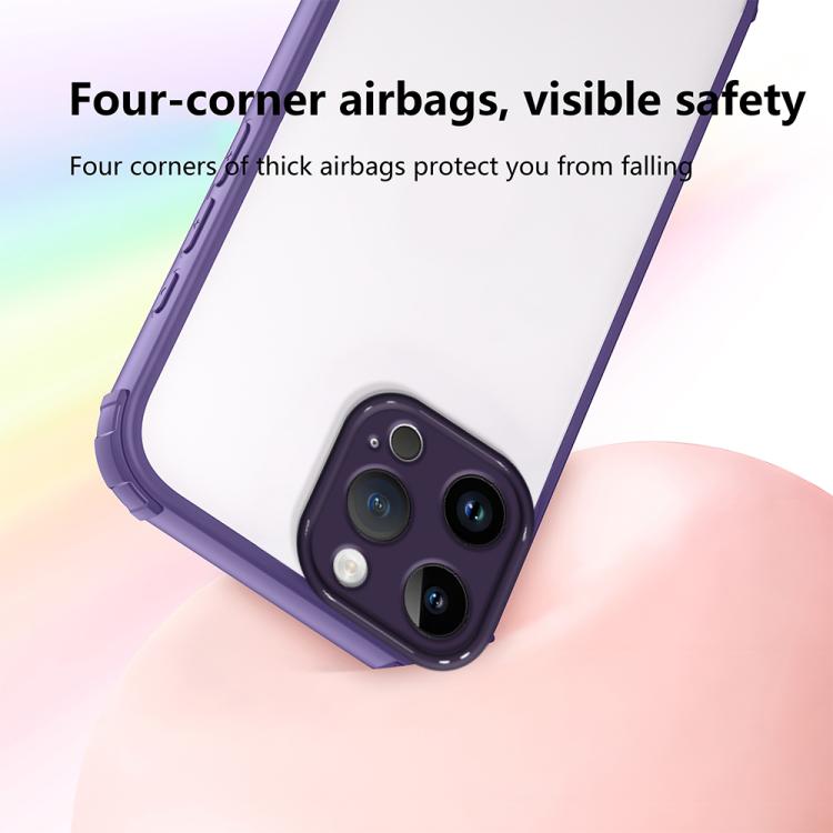 For iPhone 12 Pro Max Four Corners Shield Shockproof TPU Hybrid PC Phone Case