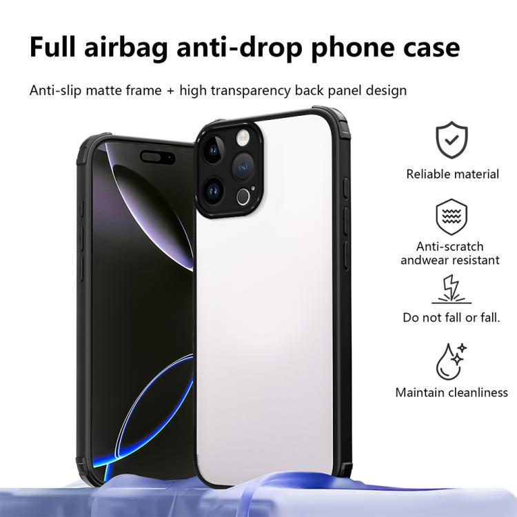 For iPhone 12 Pro Four Corners Shield Shockproof TPU Hybrid PC Phone Case