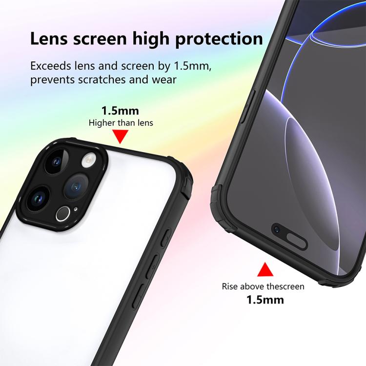 For iPhone 12 Pro Four Corners Shield Shockproof TPU Hybrid PC Phone Case