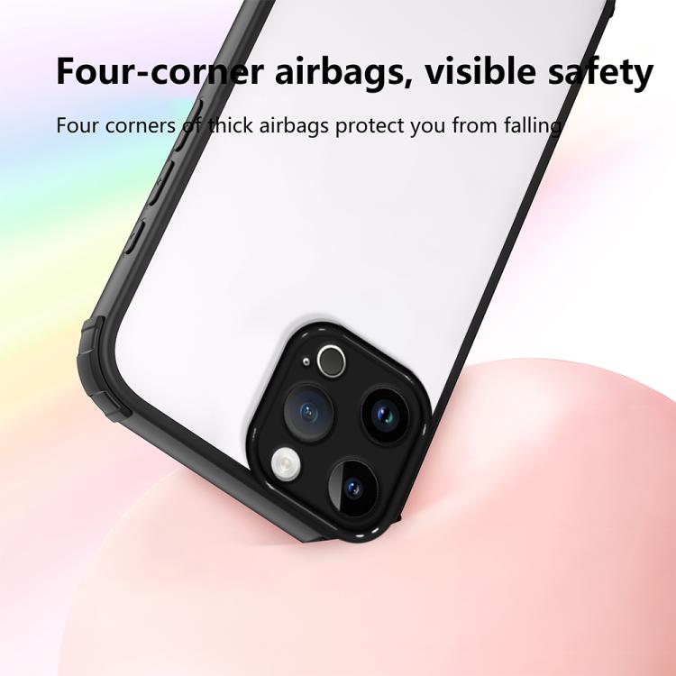 For iPhone 12 Pro Four Corners Shield Shockproof TPU Hybrid PC Phone Case