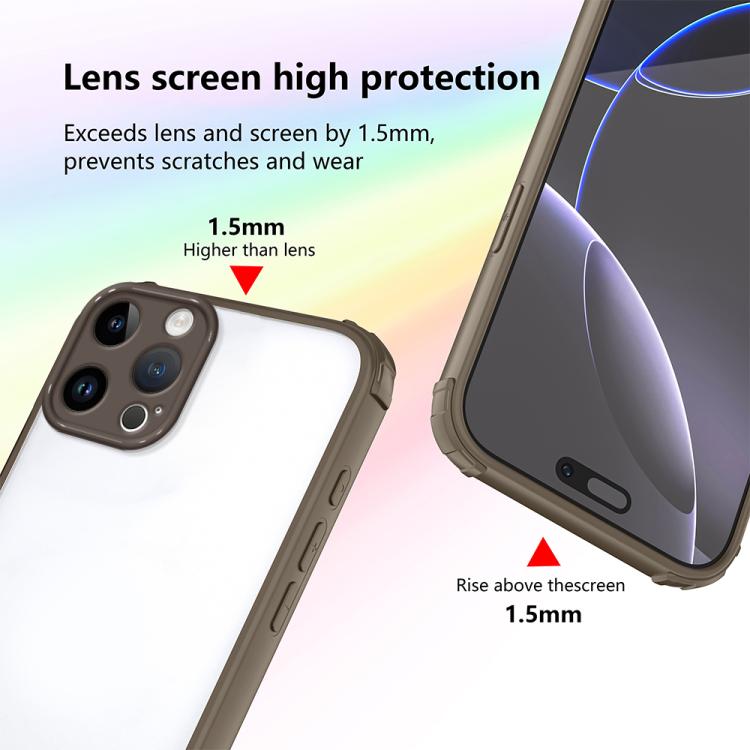 For iPhone 12 Pro Four Corners Shield Shockproof TPU Hybrid PC Phone Case