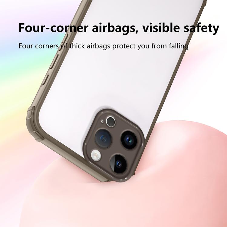 For iPhone 12 Pro Four Corners Shield Shockproof TPU Hybrid PC Phone Case