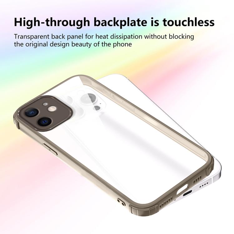 For iPhone 12 Four Corners Shield Shockproof TPU Hybrid PC Phone Case