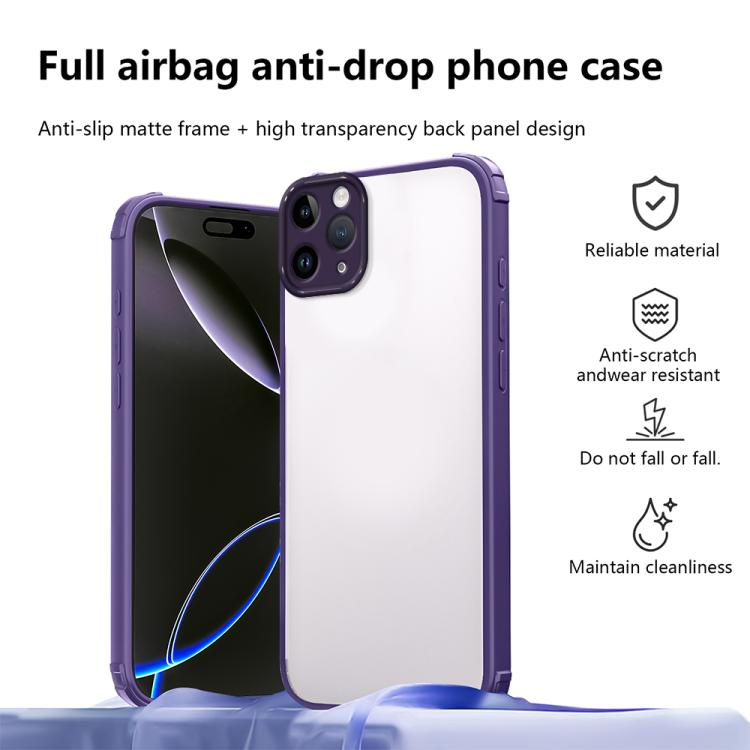 For iPhone 11 Pro Max Four Corners Shield Shockproof TPU Hybrid PC Phone Case