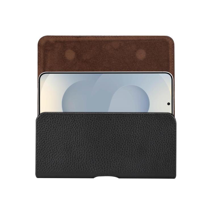 For 6.5 inch Genuine Leather Universal Waist Hanging Bag Leather Phone Case