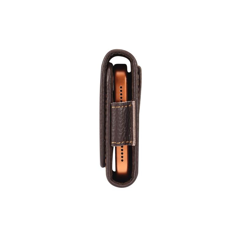 For 6.5 inch Genuine Leather Universal Waist Hanging Bag Leather Phone Case