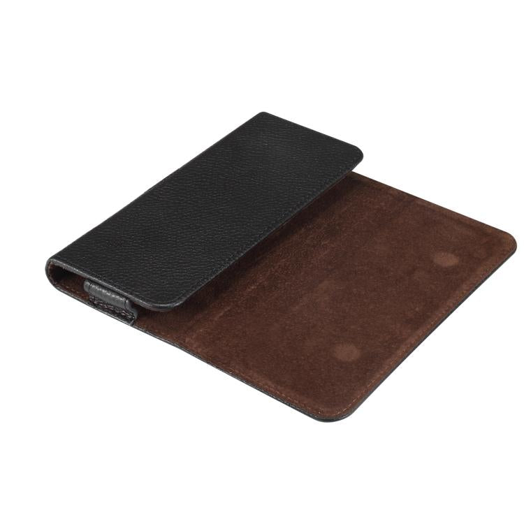 For 7.2 inch Genuine Leather Universal Waist Hanging Bag Leather Phone Case