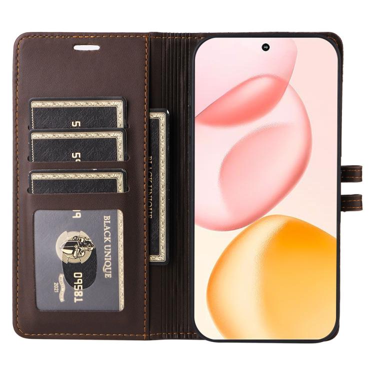 For Honor 400 Global 156.5mm Stitched Magnetic Buckle Leather Phone Case