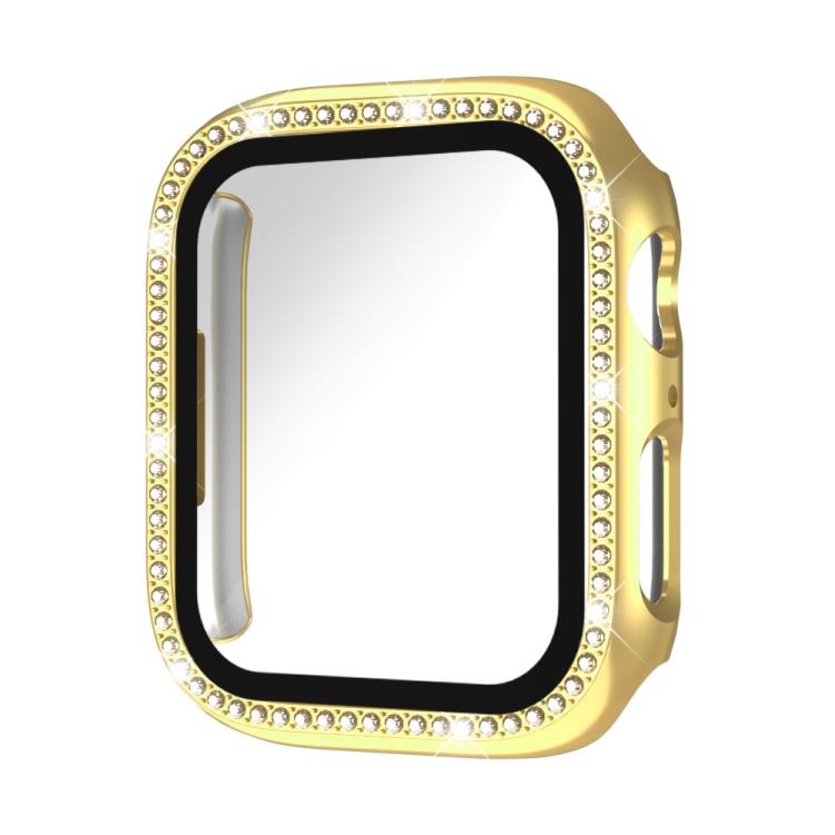 For Apple Watch Series 3 / 2 / 1 42mm xDfind Single Row Diamond Tempered Glass Film Integrated PC Watch Case