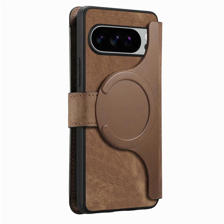 For Google Pixel 10 Pro XL / 9 Pro XL CaseNeo MagSafe RFID Anti-theft Zipper Wallet Retro Leather Phone Case