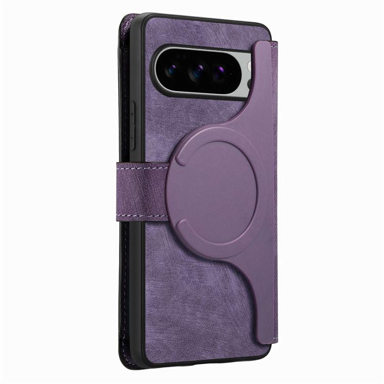 For Google Pixel 10 Pro XL / 9 Pro XL CaseNeo MagSafe RFID Anti-theft Zipper Wallet Retro Leather Phone Case