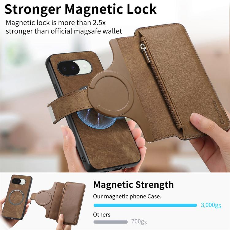 For Google Pixel 10a CaseNeo MagSafe RFID Anti-theft Zipper Wallet Retro Leather Phone Case