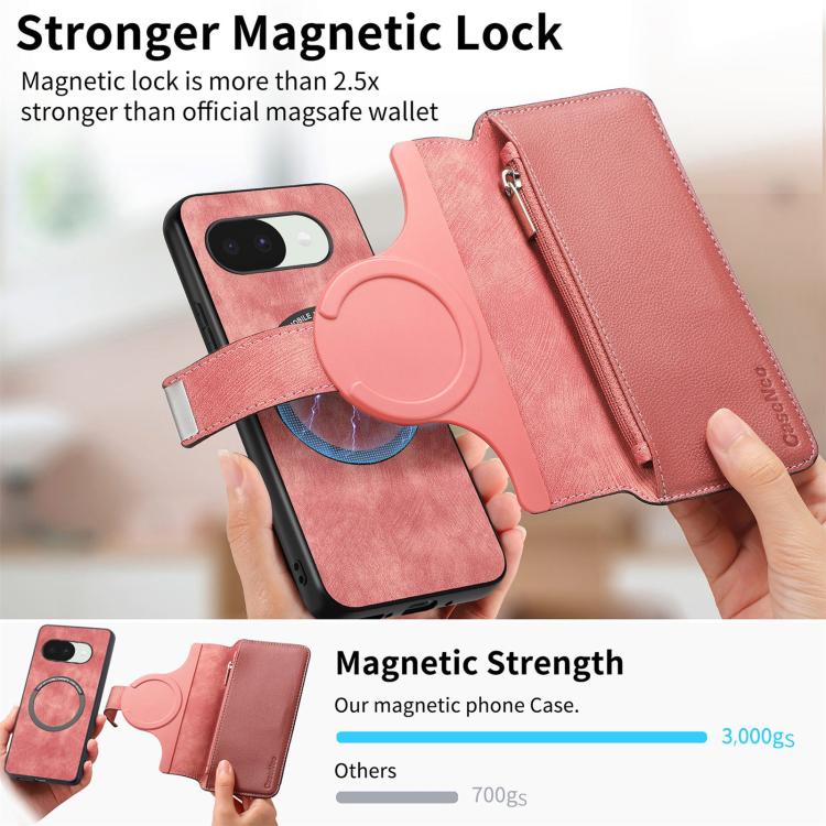 For Google Pixel 10a CaseNeo MagSafe RFID Anti-theft Zipper Wallet Retro Leather Phone Case