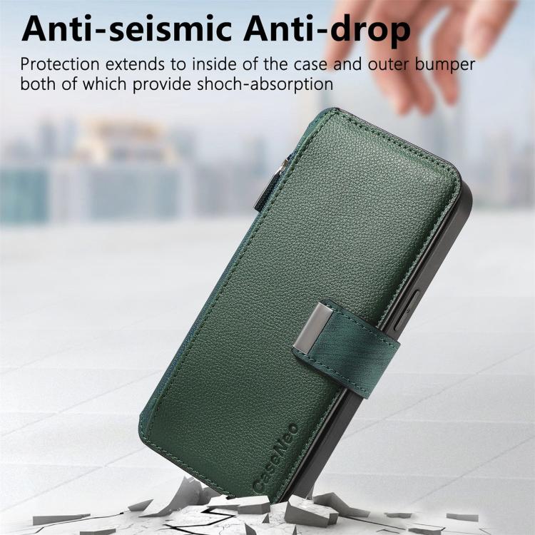 For Google Pixel 9a CaseNeo MagSafe RFID Anti-theft Zipper Wallet Retro Leather Phone Case
