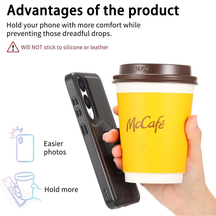 For Samsung Galaxy S25 Edge 5G CaseNeo Finger Grip Wristband MagSafe Back Phone Case