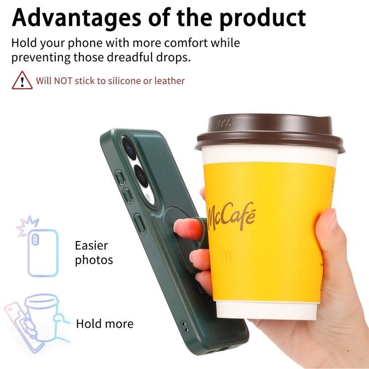 For Samsung Galaxy S25 Edge 5G CaseNeo Finger Grip Wristband MagSafe Back Phone Case