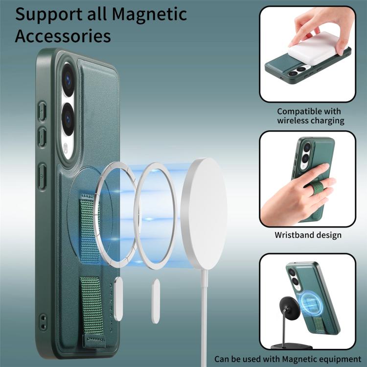 For Samsung Galaxy S25 Edge 5G CaseNeo Finger Grip Wristband MagSafe Back Phone Case
