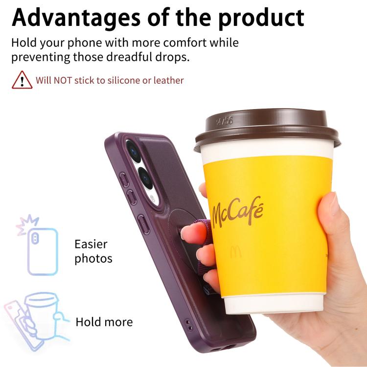 For Samsung Galaxy S25 Edge 5G CaseNeo Finger Grip Wristband MagSafe Back Phone Case