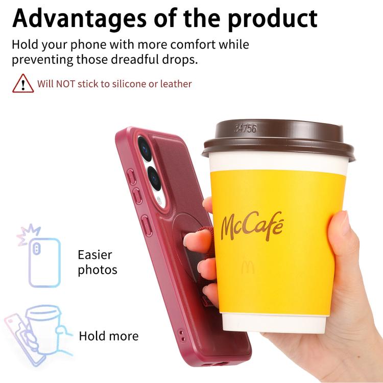 For Samsung Galaxy S25 Edge 5G CaseNeo Finger Grip Wristband MagSafe Back Phone Case