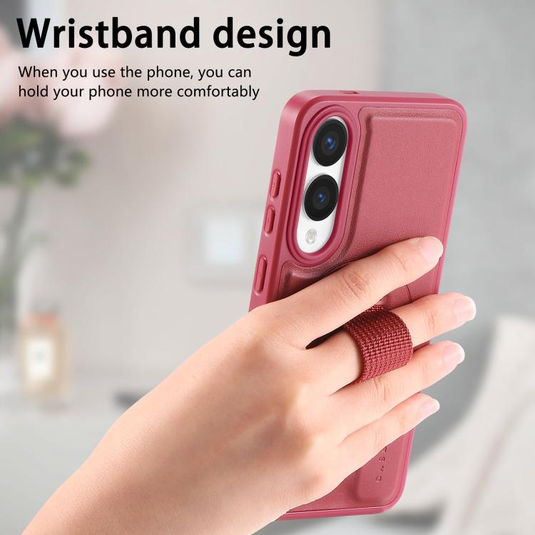For Samsung Galaxy S25 Edge 5G CaseNeo Finger Grip Wristband MagSafe Back Phone Case