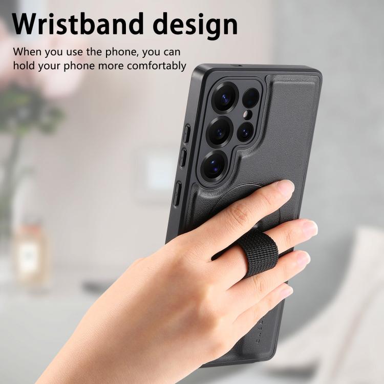 For Samsung Galaxy S25 Ultra 5G CaseNeo Finger Grip Wristband MagSafe Back Phone Case